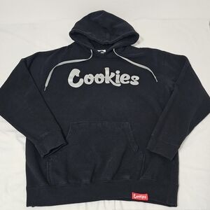 Cookies Men's Black Large Logo Hoodie